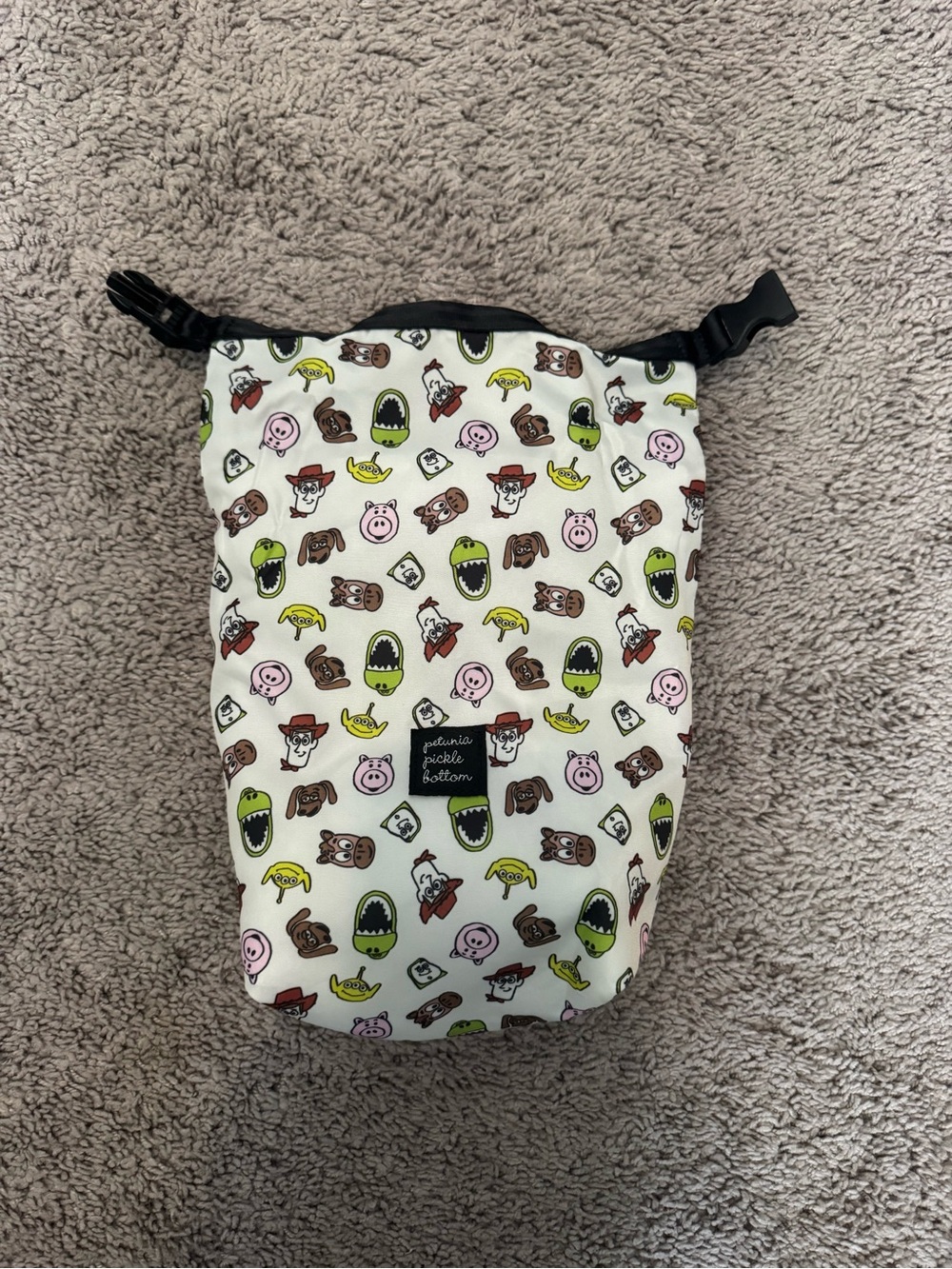 Petunia pickle bottom x Pixar bottle bag